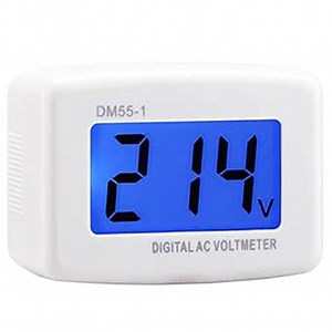 DROK Electric Voltage Tester AC 80-300V, LCD Display Flat Plug Voltmeter Electrical Outlet Tester Plug in Digital Voltage Meter