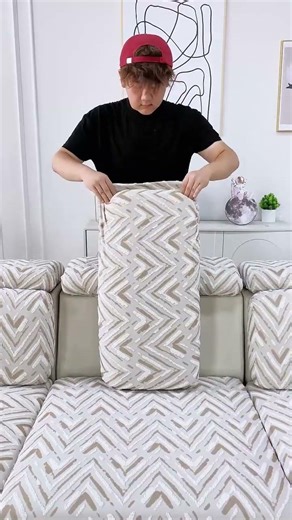 Modern Zigzag Sofa Cover – Stylish & Comfortable Living Room Look