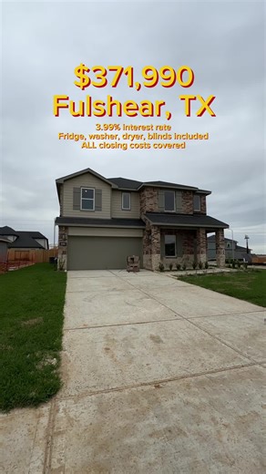 New Construction Homes in Fulshear TX Under $400k