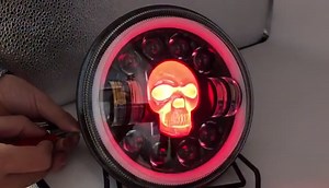 Amazon.com: 7 Inch Motorcycle LED Headlight Daymaker Compatible with Harley Davidson Touring Softail FLD, SKull Style : Automotive