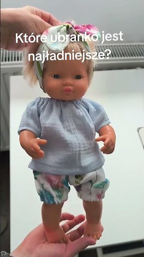 3 ręcznie szyte ubranka dla lalek Miniland 38 cm | Handmade Doll Clothes