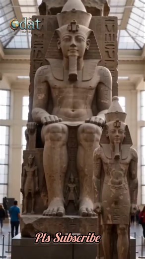 Colossal Statue of Amenhotep III and Queen Tiye at Musuem #colossal #statue #hotep #Queen #pharoah