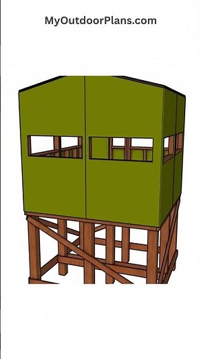 8x8 elevated deer blind plans #deerblind #deerstand #elevateddeer