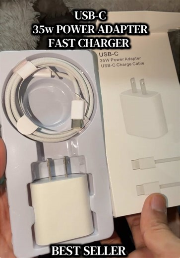 Fast Charging iPhone Charger Set with 35W Adapter