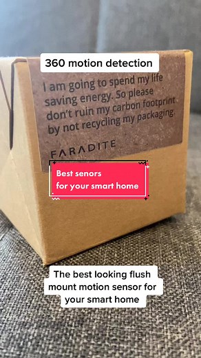 IP67 360 motion sensor , flush mounted with a small sensor and thin bezel makes for a seemless install. From faradite #smart#home#cctv#security