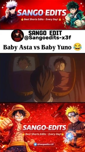 Baby Asta vs Baby Yuno 😂🔥#blackclover #asta #yuno #anime#funnymoment