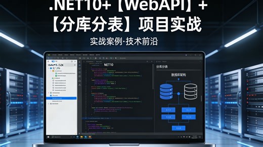 .NET10 全新特性实战！从零搭建高性能 WebAPI，深度实现分库分表方案，从环境搭建到源码落地，一站式搞定企业级高并发架构设计，后端开发进阶必看硬核教程