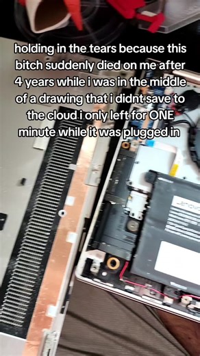 I removed the battery too #laptop #crying #emotional