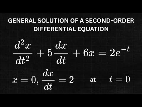 General Solution of a Second-Order Differential Equation with Solutions