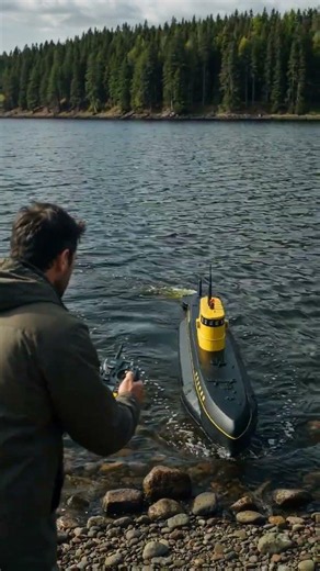 🚢💥 Epic RC Submarine Launch! Watch This Beast Hit the Water and Dive! 🌊🔥