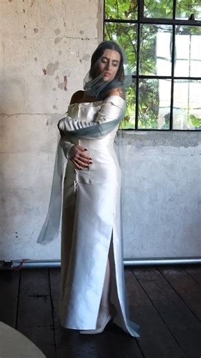 GOLI JUNE | Chicago Bridal Brand | Wedding Dresses & Attire on Instagram: "tailored wedding gowns by Goli June 🪡 come try-on with us today @bellebridalatelier by booking an appointment through the link in our bio 🤍 #chicagobridal #sustainablewedding #winterbridal #winterwedding #modernbride"