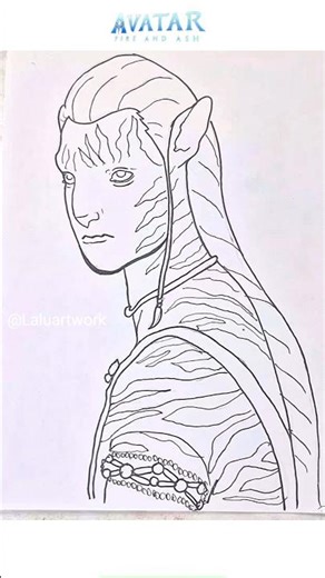 Avatar 3 pencil Drawing Video || How To Draw Jake Sully Step By Step || #avatar3