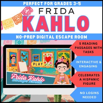 Hispanic Heritage Month Reading Comprehension Passages | Frida Kahlo Activity