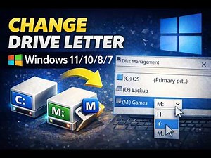How to Change Drive Letter on Windows 11, 10, 8, or 7 with Disk Management | GearUpWindows Tutorial