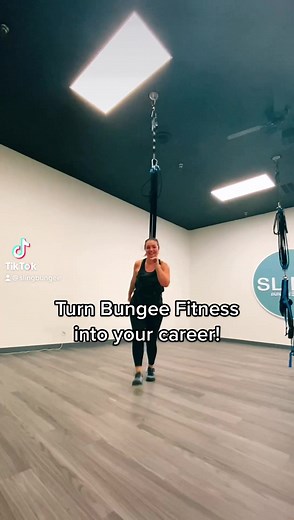 For info on how to open a studio, certification, & purchasing equipment send an email to Candace@slingbungee.com #bungee #bungeeworkout #bungeedance #bungeetraining #bungeeexercise #bungeefitness #fyp #foryoupage #pov | Sling Bungee Fitness