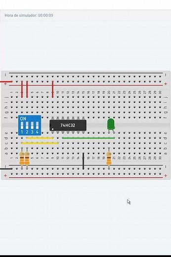 Compuerta lógica OR en Tinkercad