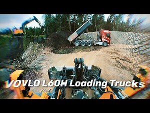 Volvo L60H Wheel Loader loading trucks