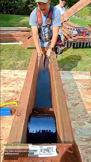 Splitting Black Core Material | Timber Beam Separation Process
