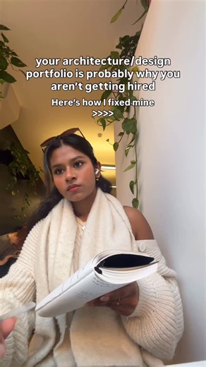 afifa | freelance interior designer and MArch student 🤓📝📐 on Instagram: "Your architecture portfolio is probably why you’re not getting hired/ getting into your dream uni — here’s how to fix it💻 If you’ve been applying for internships or jobs and hearing nothing back, it’s probably not your talent. Most portfolios don’t fail because the work is bad — they fail because the structure and storytelling aren’t clear Hiring teams don’t have time to decode your projects. They want to understand how