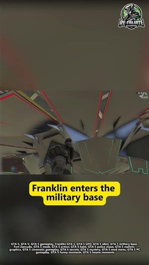 Franklin Enters military base | UFO Project Exposed 😮#gta5 #ufo