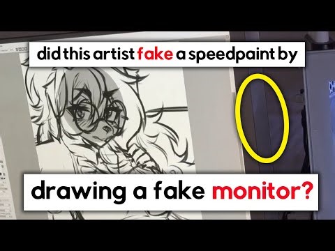 Did This Artist Fake A Speedpaint By DRAWING A Monitor Over Their Art??