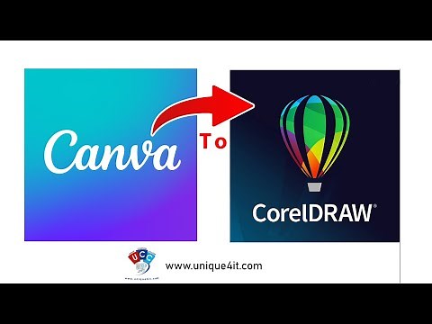 How to covert Canva Design to a CorelDRAW file | Convert canva to corel draw file format 2023
