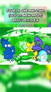 Four, X, One & Two (New VS. Old Mods) | BFDI | M.U.G.E.N #mugen #bfdi #battlefordreamisland #shorts