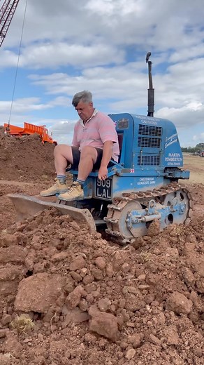 Awesome Earthmovers on Instagram: "Is this the World’s smallest dozer? The Calf dozer weighs 1.65 metric tonnes and is powered by an 800cc Dorman engine. It was developed in the 40s for small trench backfill jobs. #dozer #bulldozer #construction #vintage #calfdozer #tractor #heavyequipment #machinery #heritage #wellandsteamrally"