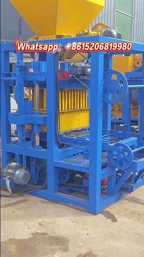 QT4 24 semi automatic vibration cement concrete hollow block making machine for 6 5 inch blocks