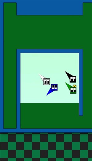 🟩🟦🟥🟨square race #satisfying #squarerace