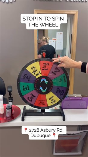  SPIN THE WHEEL IS BACK!  Stop into our store at 2728 Asbury...