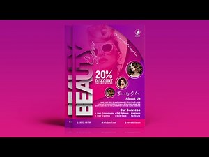 Beauty Salon Flyer | Beauty Spa & Salon Flyer Design | Photoshop Tutorial