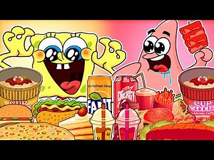 Pink Vs Yellow! Eating Emoji Foods challenge Mukbang! #Part 2 | Spongebob Animation Mukbang