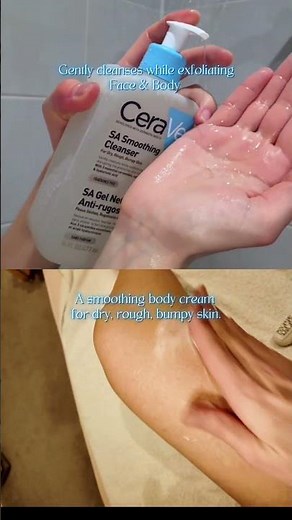 CeraVe Smooth Skin Shown 2 Ways | SA Smoothing Cleanser + SA Smoothing Cream