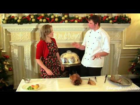 How to carve a roast goose