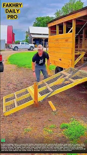 The Ultimate Mobile Coop Hack: Easy Loading Ramp & Secure Door in One #smart #tools #farmlife #diy