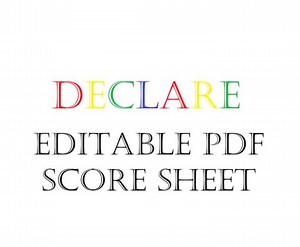 Declare Card Game Scoring Sheet: Editable on Mobile/tablet/laptop, Printable - Etsy UK