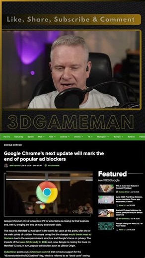 Google Chrome Ends Ad Blockers