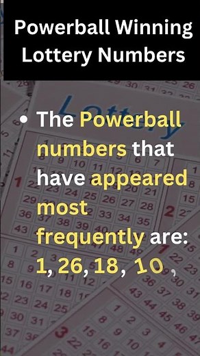 Powerball Drawings: 6 most common winning lottery numbers#funfacts #facts2educate #ytshort