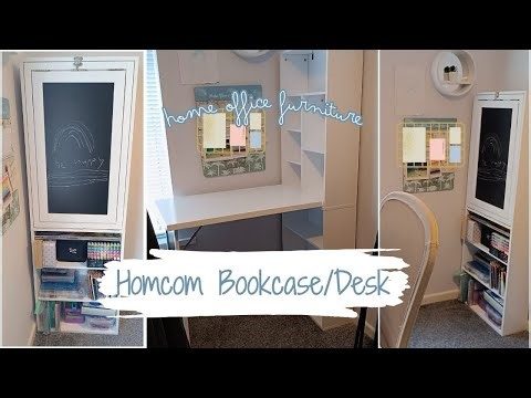 Homcom Folding Study Desk with Blackboard and Bookcase | KC Mum Life