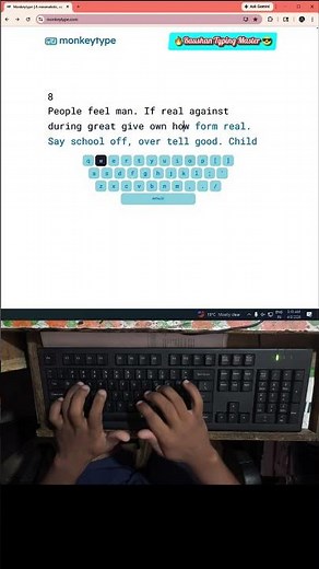 96 WPM Typing Speed Test ⚡ Fast & Accurate (Insane Speed!) #asmr #fasttyping #raushantypingmaster