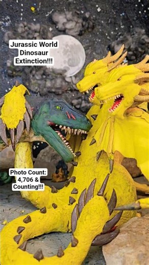Jurassic World Stop Motion - King Ghidorah vs Giga Movie Monster Dinosaur Fight #shorts
