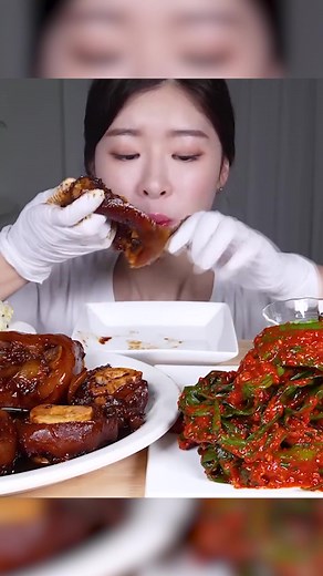 SPICY SOY SAUCE BRAISED BEEF FEET #asmr #mukbang #eatingshow #foodie