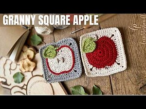 CROCHET TUTORIAL: The cutest Granny Square Apple 🍎
