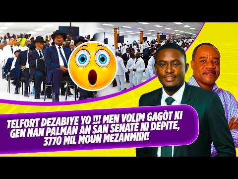 TELFORT DEZABIYE YO !!! MEN VOLIM GAGÒT KI GEN NAN PALMAN AN SAN SENATÈ NI DEPITE, 3770 MIL MOUN M