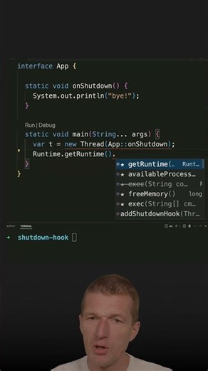 How To Invoke Methods on JVMs Exit #java #shorts