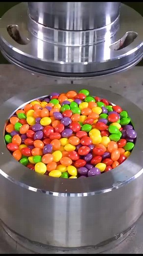 Hydraulic Press Crushing Colorful Candies and More