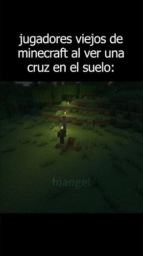jugadores de minecraft al ver una cruz en el suelo 💀