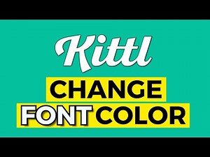 How To Change Font Color In Kittl