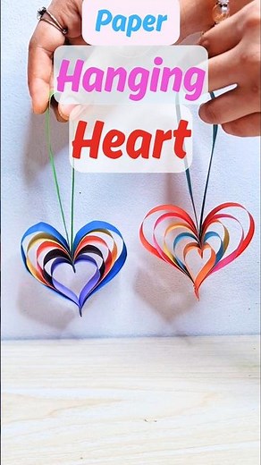 How to Make a Paper Hanging Heart | Easy DIY Heart Decoration Craft